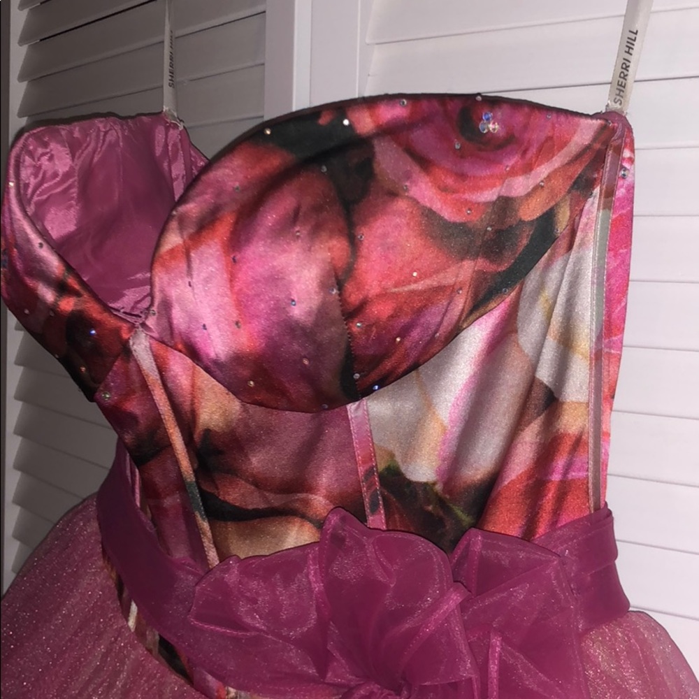 Sherri Hill rose print short dress